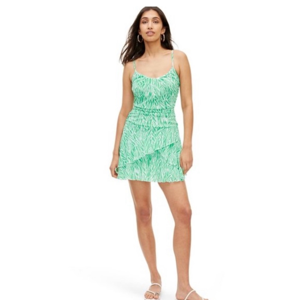 EUC DVF x Target limited edition collab strappy mesh sea twig mini dress - M